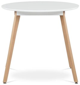 Kerek Étkezőasztal 80×80 cm, MDF, Fehér. DT-316 WT