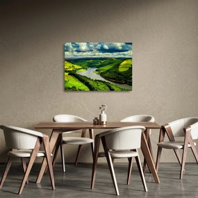 Üveg kép - Zöld táj (70x50 cm)