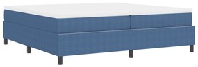 Box Spring Ágy Matraccal Kék 200x200 cm Kord Anyag