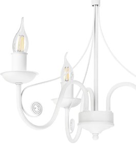 Csillár láncon DONATO 3xE14/40W/230V fehér