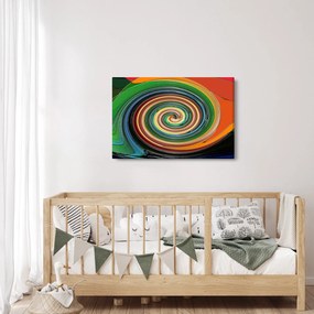 Absztrakt kép - színes spirál (90x60 cm)