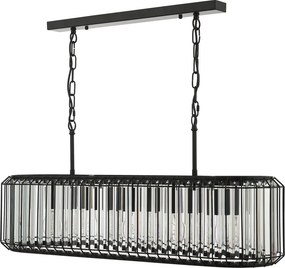 Dar Lighting kristály modern függeszték naeva matt fekete darnae0522