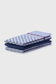 3 PACK Konyharuha Louie, gofri mintás sötétkék 50x70 cm