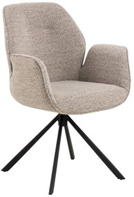 Sötétszürke kárpitozott étkezőfotel Aura – Actona