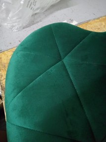 AKCIÓ Bárszék fekete lábbal WEST VELVET, zöld II. osztály