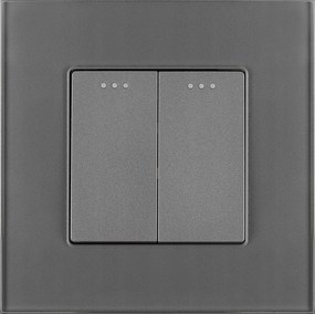Kapcsoló Dupla üveg szürke klasszikus kapcsoló Miuun