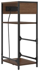 Éjjeliszekrény fiókkal barna tölgy 40 x 27 x 76 cm Faanyag