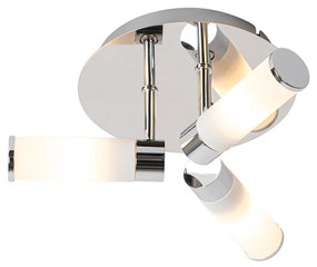 Modern fürdőszobai mennyezeti lámpa króm 3-lámpás IP44 - Kád