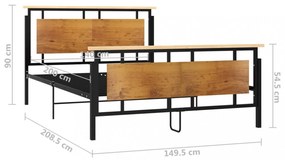 fém ágykeret 140 x 200 cm
