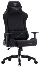 Gamer szék SENSE7 Spellcaster Senshi Edition nagy méret XL fotel, fekete szövet