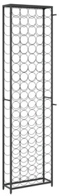 fekete kovácsoltvas bortartó 95 palackhoz 54 x 18 x 200 cm