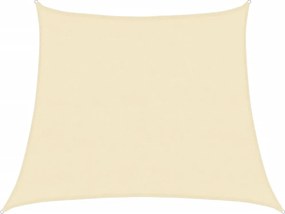 vidaXL krémszínű HDPE napvitorla 160 g/m² 3/4 x 3 m