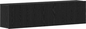 vidaXL 2 db fekete tölgyfa TV-szekrény 160 x 30 x 41 cm