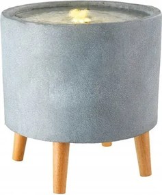 Dekorációs szökőkút kerek szürke led 33cm kerti