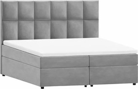 Világosszürke ágyneműtartós boxspring ágy 160x200 cm Flip – Ropez
