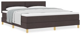 Boxspring ágy matraccal sötétbarna 180x200 cm szövet