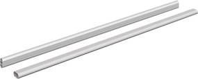 vidaXL Szekrény rúd 2 pcs Ezüst 764 x 15 x 29 mm Alumínium ötvözet