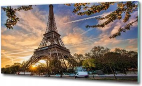 Fotó üvegkép Eiffel-torony Párizs 125x50