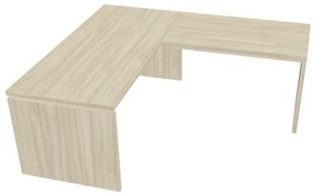 Verno ergonomikus asztal 180 x 200 cm, jobb, akác