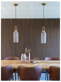 Aranyszínű függőlámpa üveg búrával ø 13 cm Luton – House Nordic