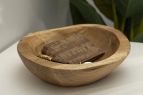 Tálca tipikus teak ø 25x5cm