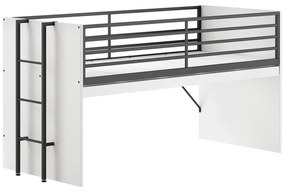 Fehér galéria gyerekágy íróasztallal, ágyráccsal 90x200 cm Sam – Vipack