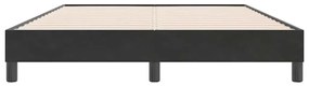 vidaXL ágykeret matrac nélkül Fekete 140x220 cm Bársony