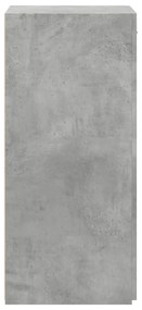 betonszürke szerelt fa tálalószekrény 50 x 42,5 x 93 cm