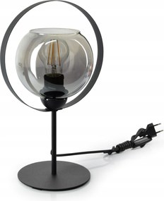 Éjjeli lámpa Asztali fekete grafit üveg gömb