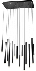 Redo 01-2056 - LED Csillár zsinóron MADISON 14xLED/4W/230V fekete
