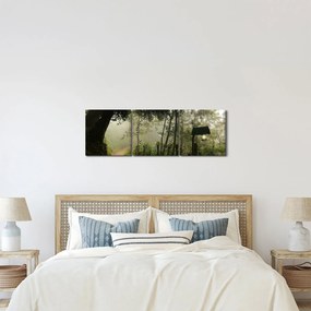 Reggeli köd képe (órával) (90x30 cm)