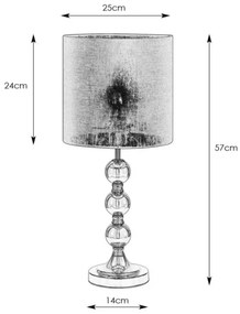 Markslöjd 108575 - Asztali lámpa OCTO 1xE27/40W/230V bézs/fekete
