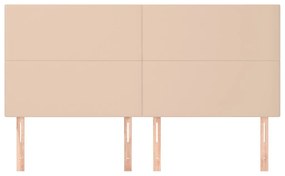 4 db cappuccino színű műbőr fejtámla 90 x 5 x 78/88 cm