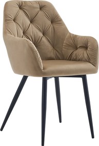 Design fotel, bézs Velvet szövet, VERIO NEW