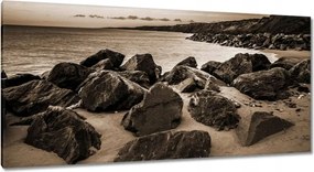 Vászonkép 115x55 Tengerpart szépia