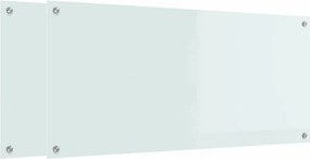 vidaXL Konyhai splashback 2 pcs Fehér 110 x 50 cm edzett üveg