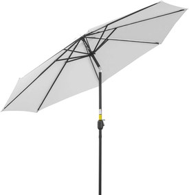 Outsunny Kert Napernyő Ø295x250 cm Kurblival a Dönthető Mechanizmussal és Levehető Fém Tönnel Teraszra, Medencéhez Fehér | Aosom