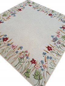 Abrosz 100x100 cm-es négyzet alakú, provence-i stílusú, Nagy Választék, mezei virágos, retro