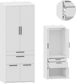 Szekrény szekrény Altivo 4D1SW1SN fehér gardróbszekrény hálószoba előszoba polc