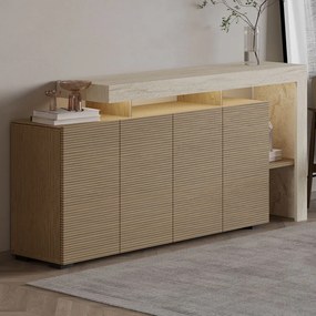 Beliz - Travertine, Warm Oak