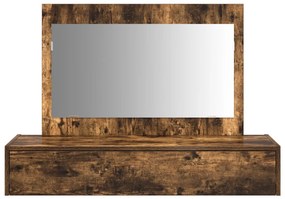 Fali sminkasztal Füstölt tölgy 100x40x70 cm