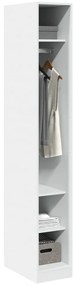 fehér szerelt fa ruhásszekrény 30 x 50 x 200 cm