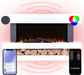 Klarstein Studio Light & Fire 3 Smart, kandalló, 1000/2000 W, MDF, WiFi Control