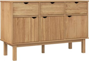 vidaXL OTTA tömör fenyőfa tálalószekrény 114 x 43 x 73,5 cm