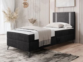 EgyszemĂ©lyes ĂĄgy 80 cm Hebara 1 (fekete) (ĂĄgyrĂĄccsal Ă©s matraccal) (tĂĄrolĂłhellyel) (J). 1103570