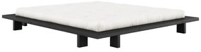 Fekete franciaágy fenyőfából, ráccsal 180x200 cm Japan - Karup Design
