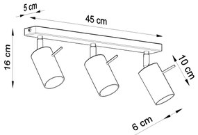 Brilagi -  LED Spotlámpa ASMUS 3xGU10/7W/230V fekete