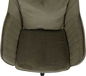 Irodai fotel, szürkésbarna Taupe Velvet anyag/króm, KLIAN
