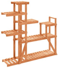 tömör fenyőfa virágtartó állvány 110x25x111 cm