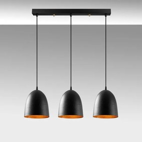 TATTOO kábeles függőlámpa 3xE27/40W/230V fekete
